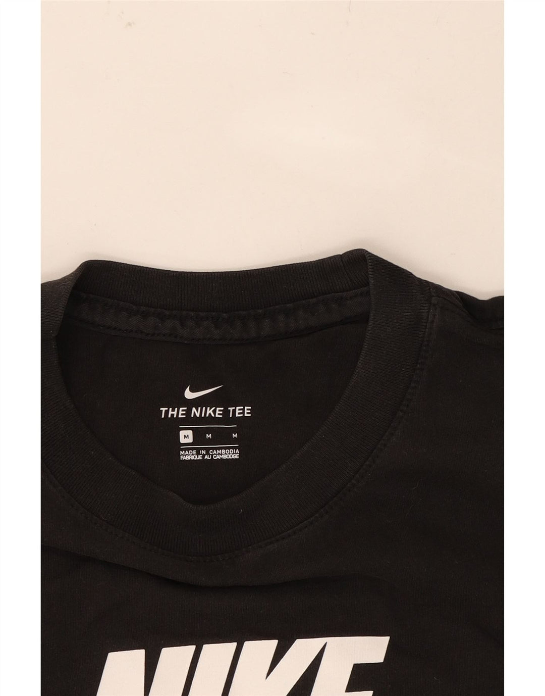 NIKE Womens Graphic T-Shirt Top UK 12 Medium Black Cotton Vintage Nike and Second-Hand Nike from Messina Hembry 