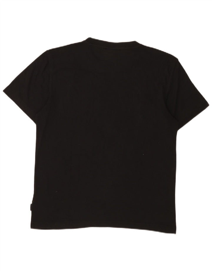 CALVIN KLEIN Herre grafisk T-shirt Top Medium Sort Bomuld