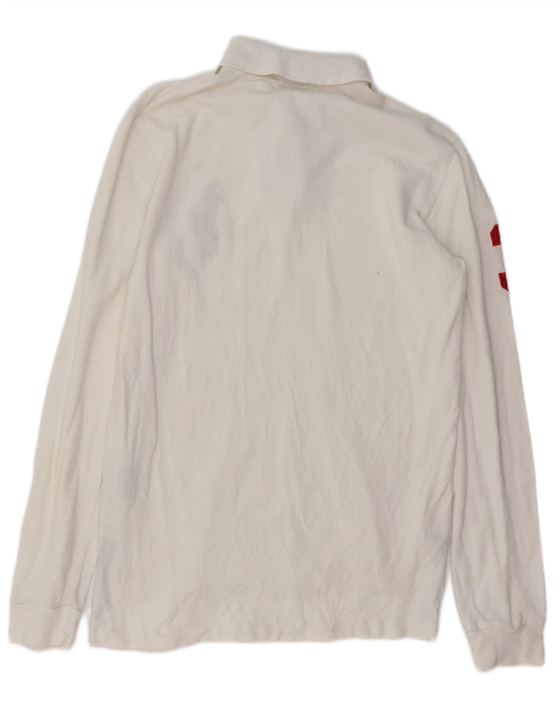 POLO RALPH LAUREN Herre Custom Fit langærmet poloskjorte lille hvid