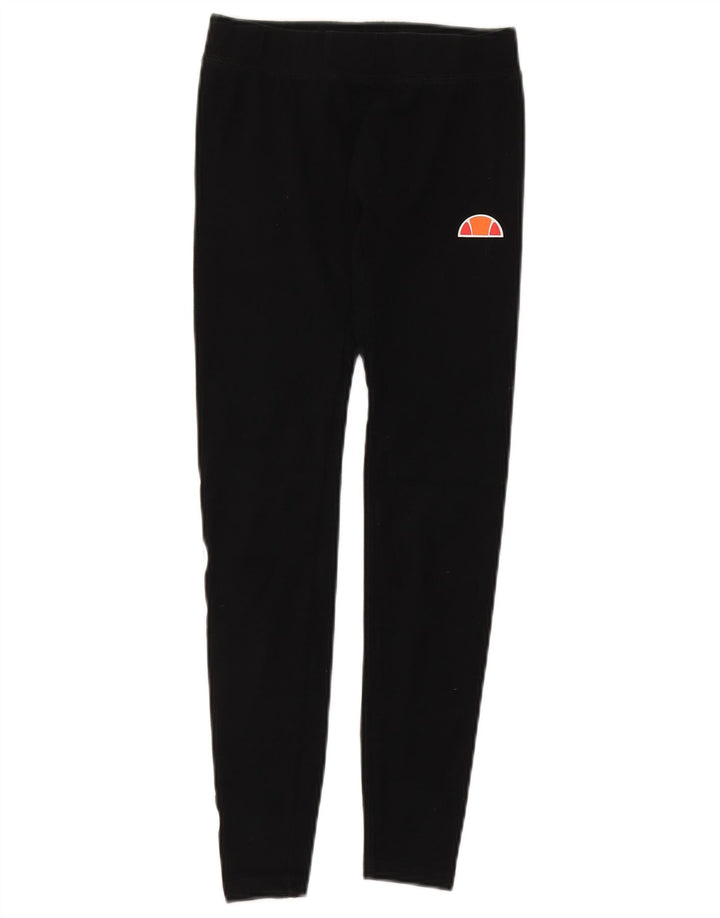 Ellesse Womens Grafiske Leggings UK 10 Small Black Bomuld