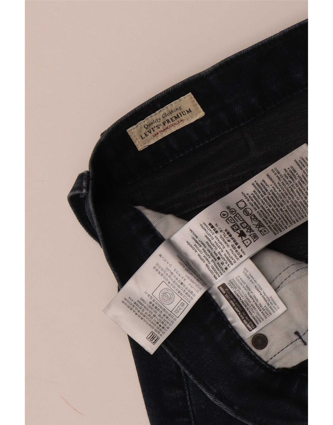 Levi's Slim Jeans til mænd W32 L30 Marineblå bomuld