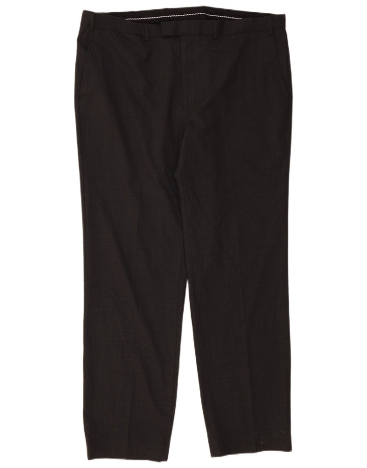 Marks & Spencer Herre Regular Fit Suit Bukser W42 L33 Grå uld