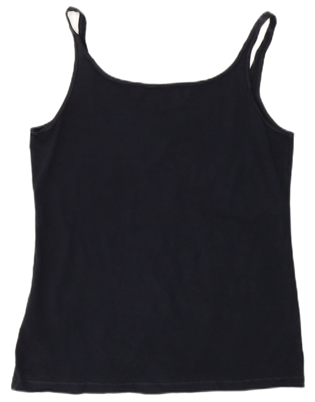 EDDIE BAUER Dame Outdoor Cami Top UK 14 Large Navy Blue Cotton