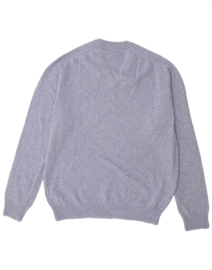 Marks & Spencer Herre Regular Fit V-hals sweater mellemblå