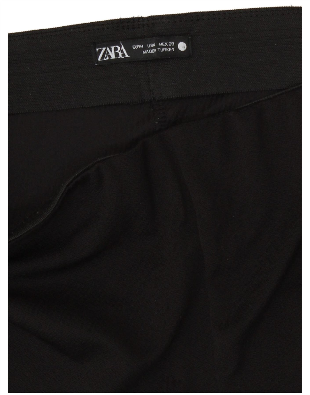 Zara Dame Bootcut Casual Bukser Medium W28 L28 Sort Polyester
