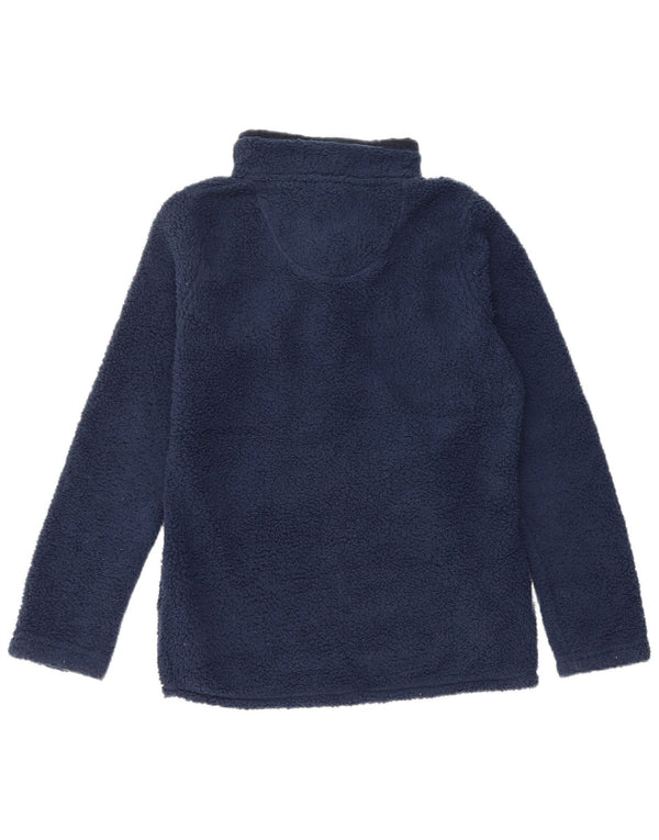 Crew Clothing Dame Fleece Jumper UK 12 Medium Navy Blue Polyester