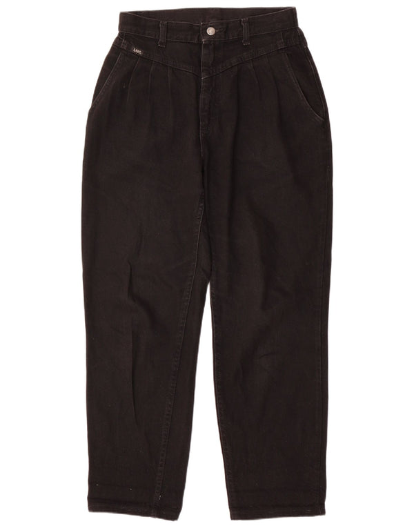 Lee kvinders højtaljede kegleformede jeans US 10 Large W28 L28 Sort