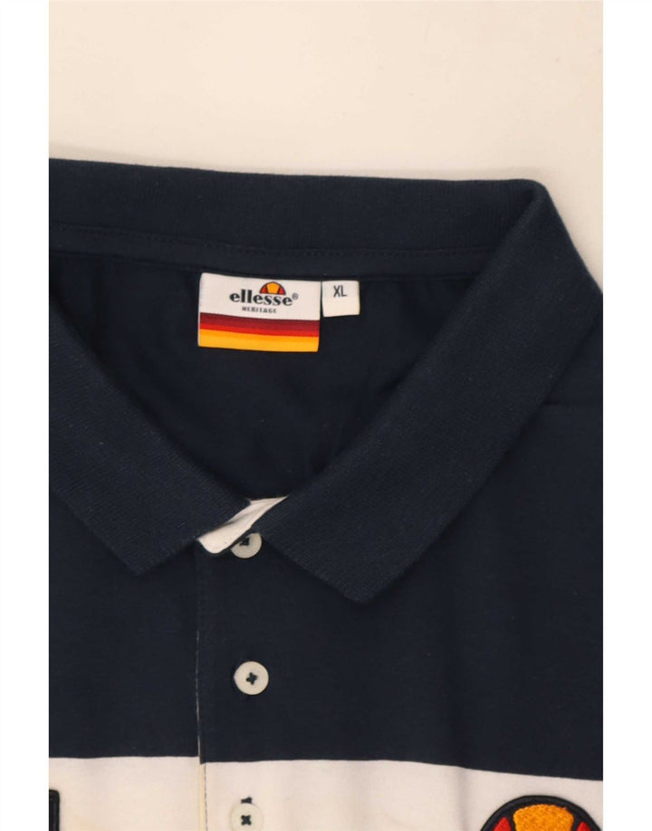 Ellesse Heritage Polo Shirt XL Marineblå Stribet