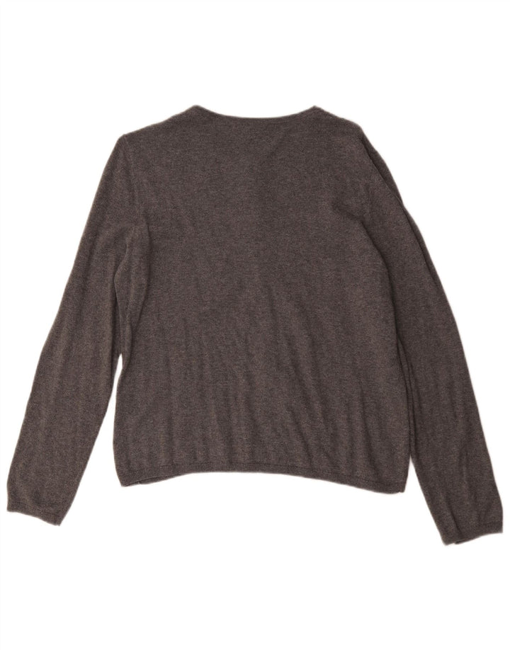 Laura Ashley Dame Cardigan Sweater UK 14 Medium Grey Bomuld