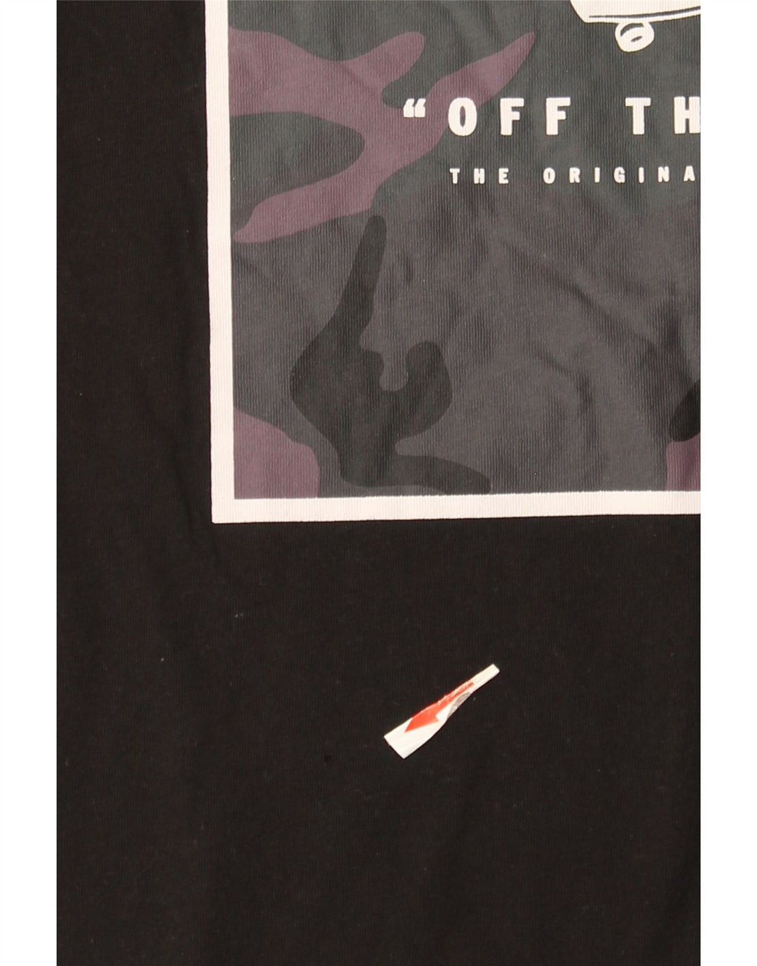 Vans Herre Custom Fit Grafisk T-Shirt Top Medium Sort Bomuld