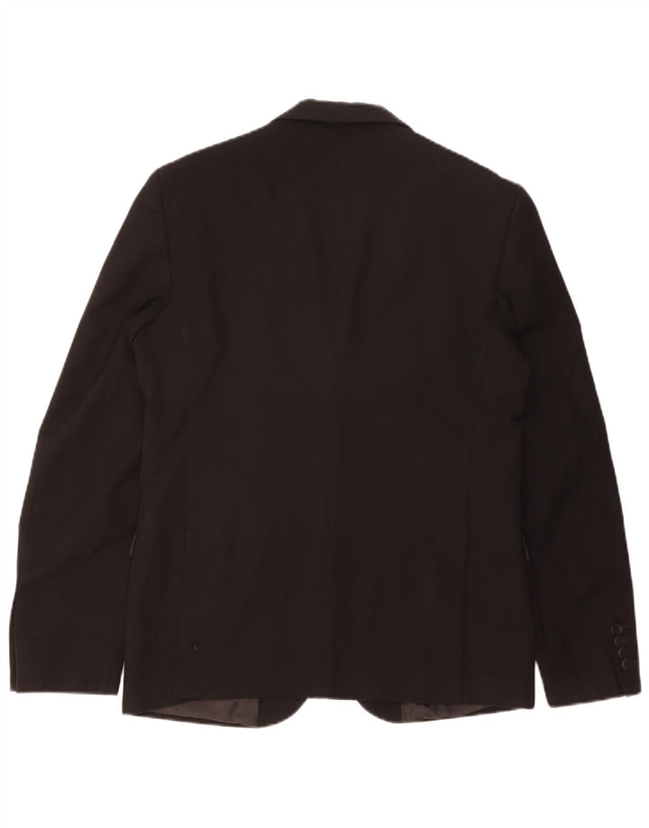 Zara Herre 2-knaps blazerjakke EU 50 Medium Sort Polyester