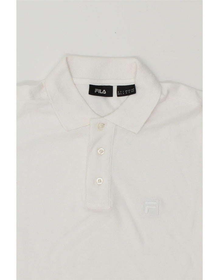 FILA Mens Polo Shirt Small White Cotton Vintage Fila and Second-Hand Fila from Messina Hembry 