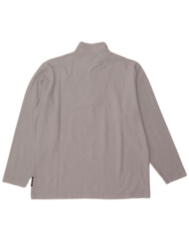 Asics herre lynlås hals fleece jumper stor grå polyester