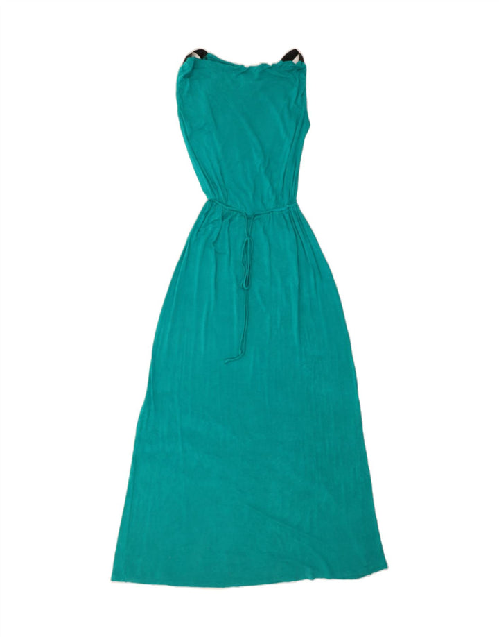 MOSSIMO Womens Sleeveless Maxi Dress UK 6 XS Turquoise Rayon Vintage Mossimo and Second-Hand Mossimo from Messina Hembry 