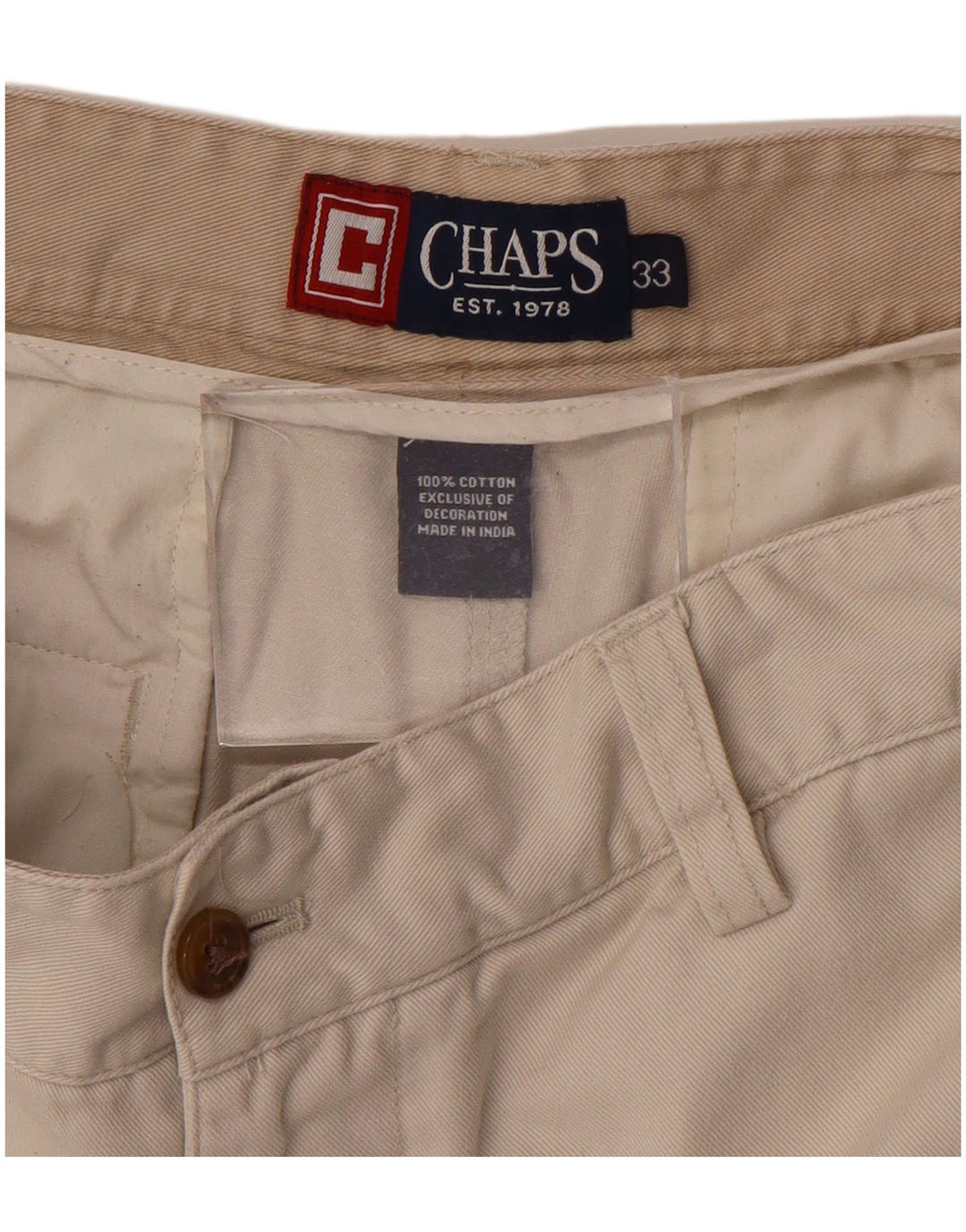 CHAPS Chino Shorts til mænd W33 Medium Beige Bomuld
