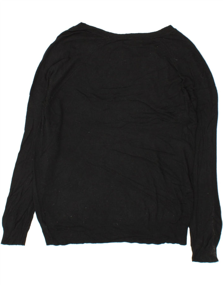 MOSSIMO Womens Boat Neck Jumper Sweater UK 20 2XL Black Nylon Vintage Mossimo and Second-Hand Mossimo from Messina Hembry 