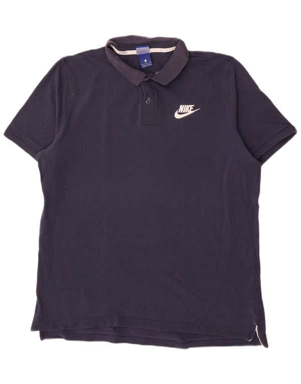 Nike herre poloshirt XL marineblå bomuld