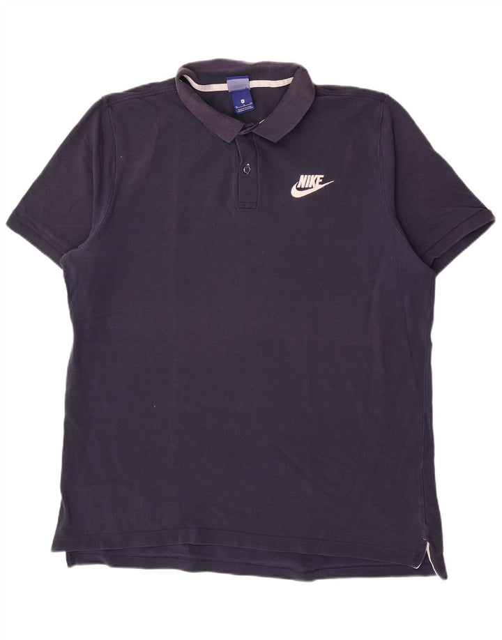 Nike herre poloshirt XL marineblå bomuld