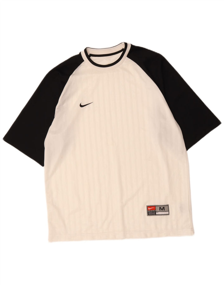 Nike T-shirt top til mænd, medium hvid Colourblock Polyester