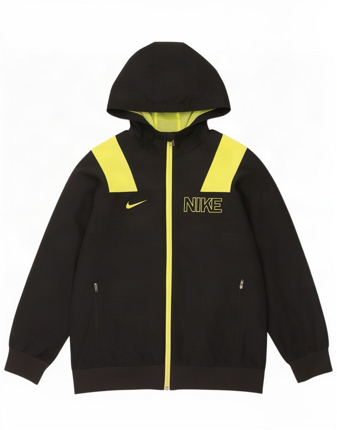 Nike drenge grafisk træningsdragt topjakke 12-13 år Stor sort farveblok