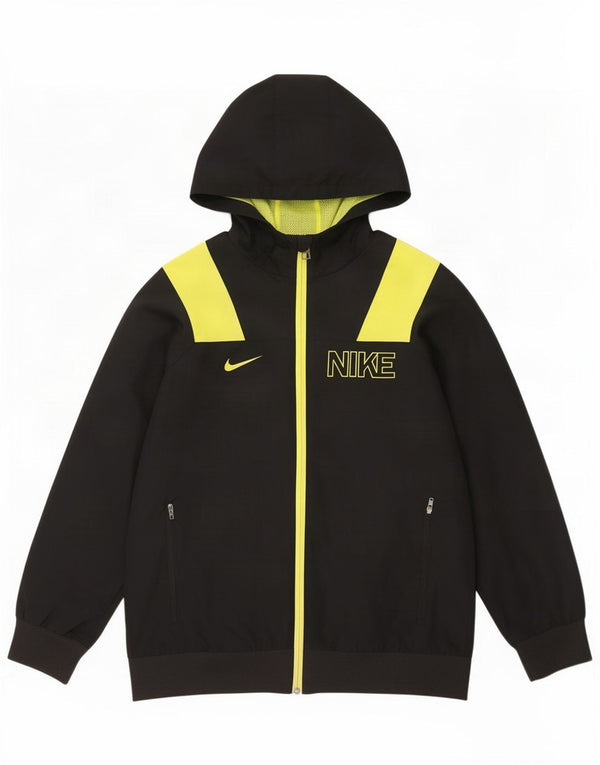 Nike drenge grafisk træningsdragt topjakke 12-13 år Stor sort farveblok