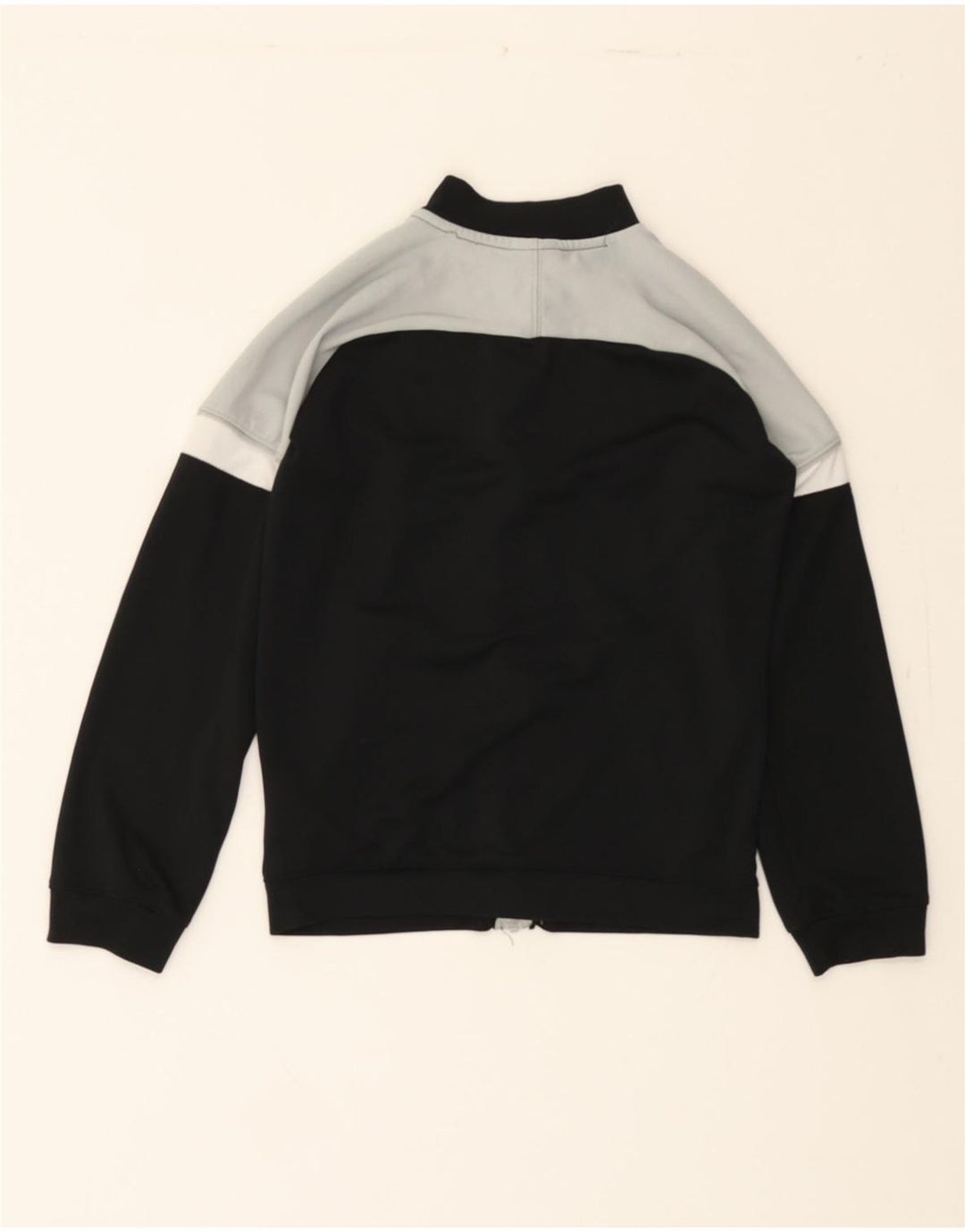NIKE Boys Graphic Tracksuit Top Jacket 8-9 Years Small Black Colourblock Vintage Nike and Second-Hand Nike from Messina Hembry 
