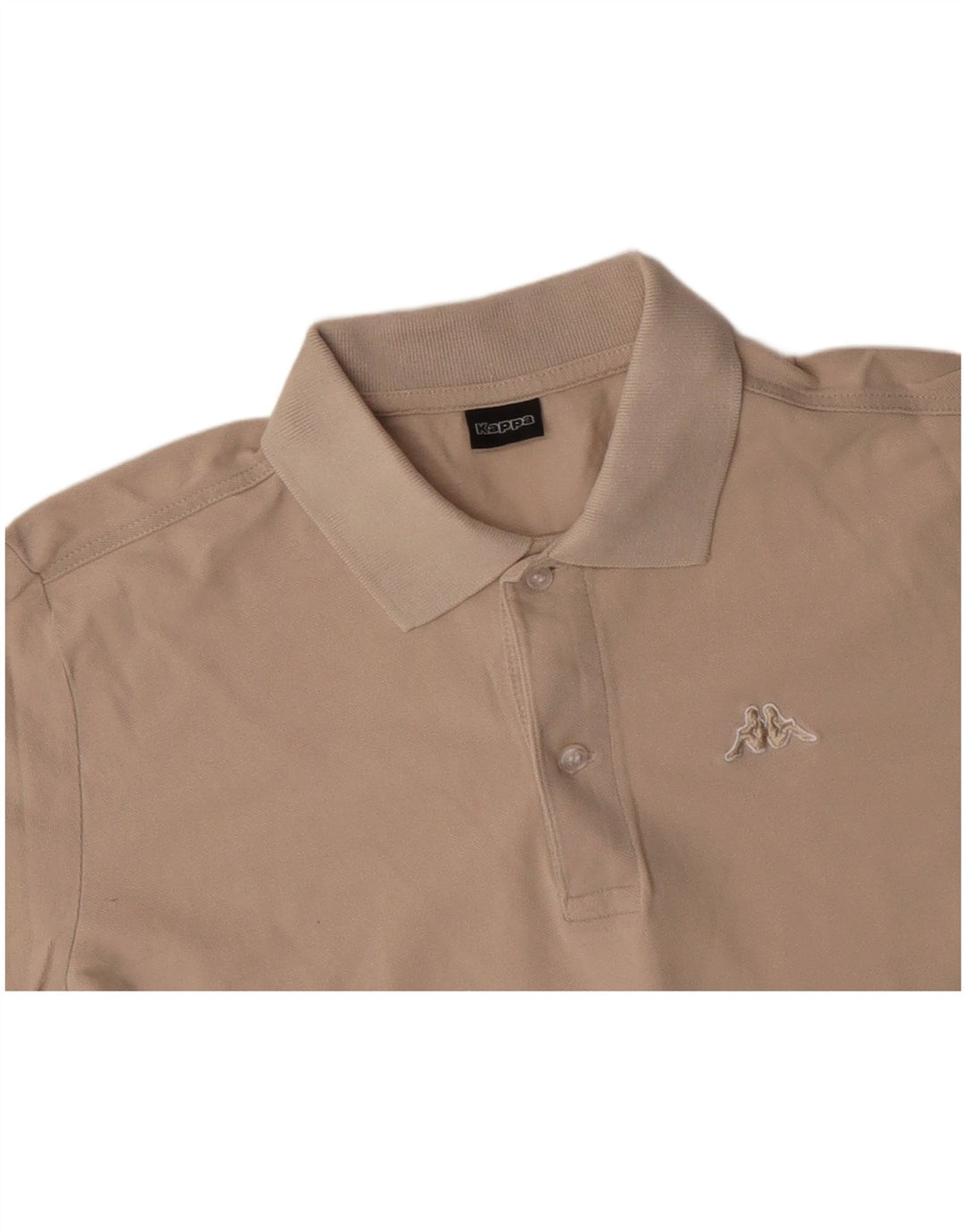 KAPPA Langærmet poloshirt til mænd Lille beige bomuld