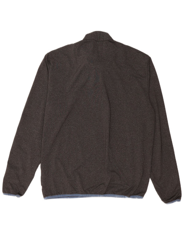 CALVIN KLEIN Herre Zip Neck Pullover Træningsdragt Top XL Grå Polyester