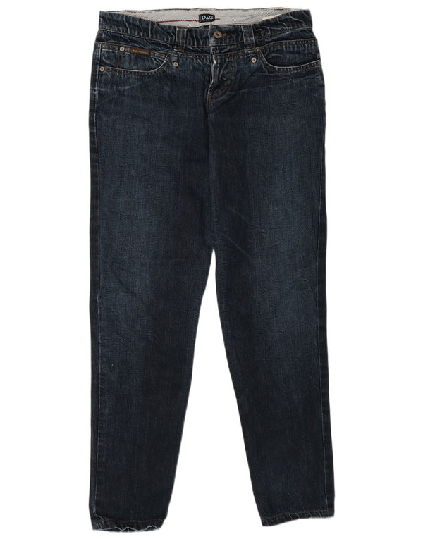 Dolce & Gabbana Dame Slim Jeans IT 48 XL W34 L32 Marineblå Bomuld
