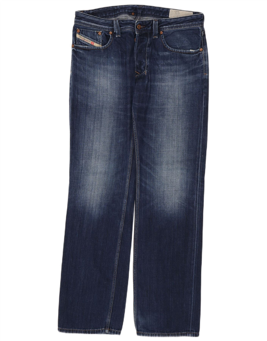DIESEL Herre Larkee Regular Straight Jeans W33 L32 Marineblå Bomuld