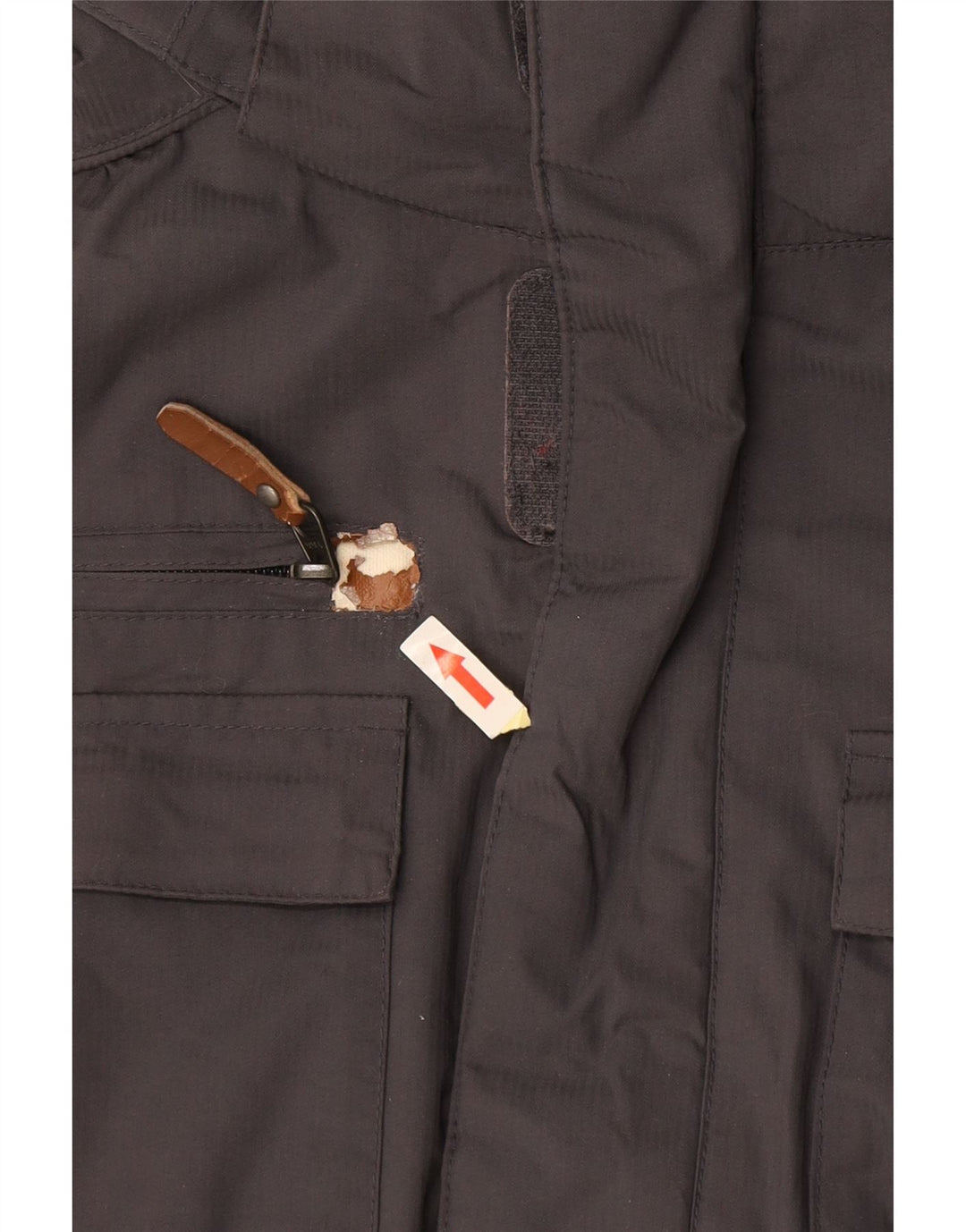 ANIMAL Dame hætte vindjakke UK 8 Lille grå polyamid