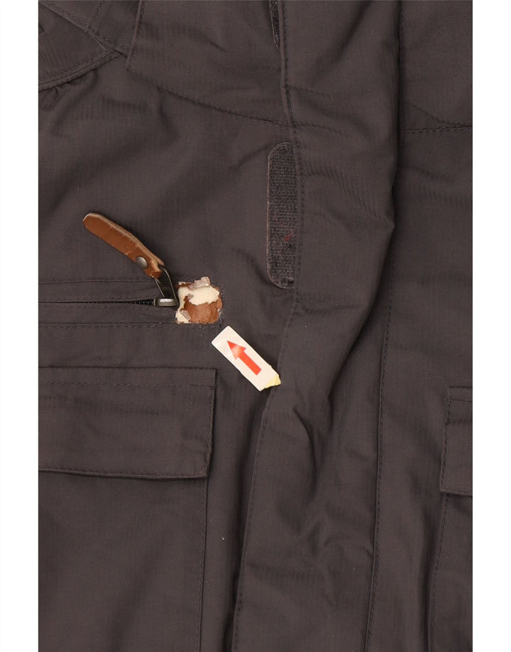 ANIMAL Dame hætte vindjakke UK 8 Lille grå polyamid