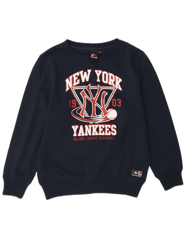 Majestic Boys New York Yankees Sweatshirt Jumper 12-13 år Navy Blue