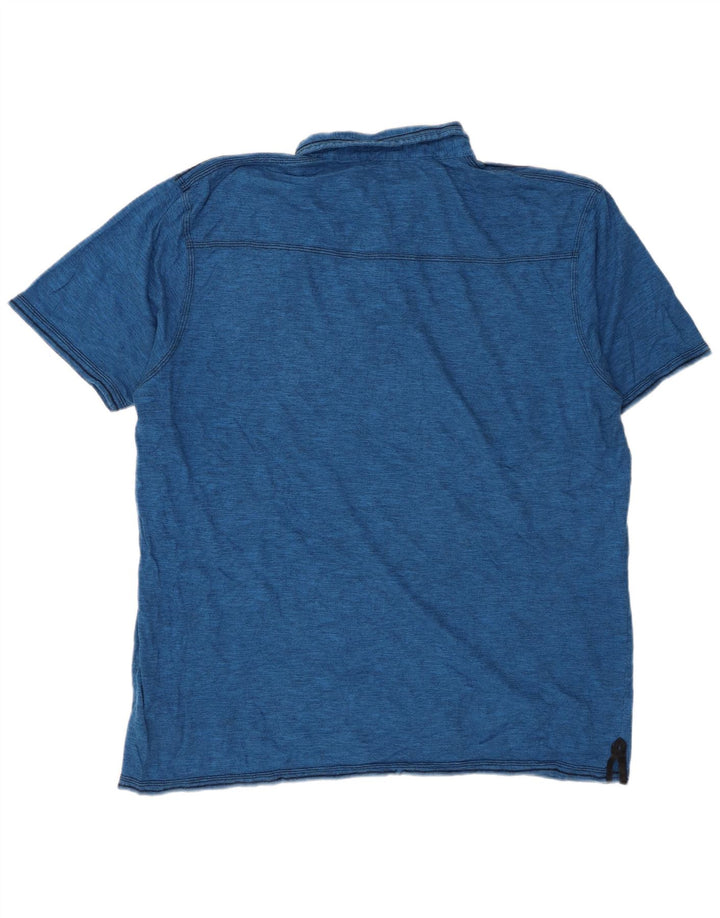BKE Polo Shirt til mænd 2XL Blå Flecked Bomuld