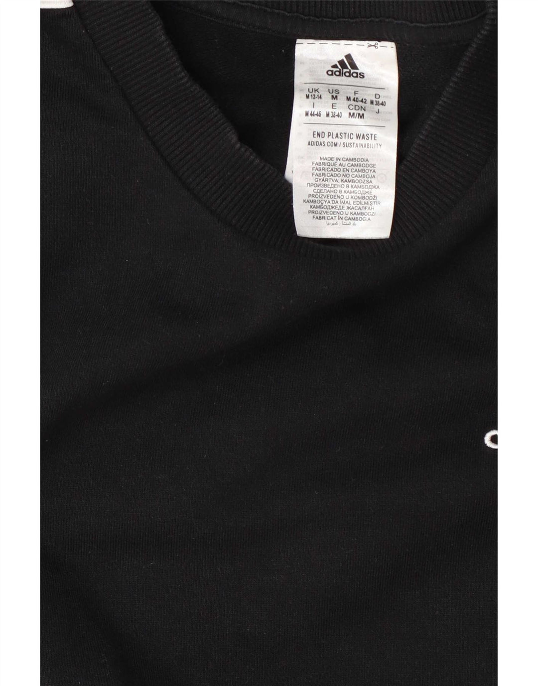 Adidas Dame Oversized Sweatshirt Jumper Dress UK 12/14 Medium Black