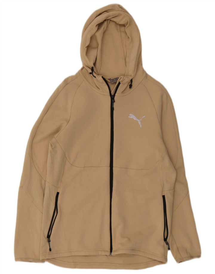 Puma Hættetrøje med lynlås til mænd Medium Beige Bomuld