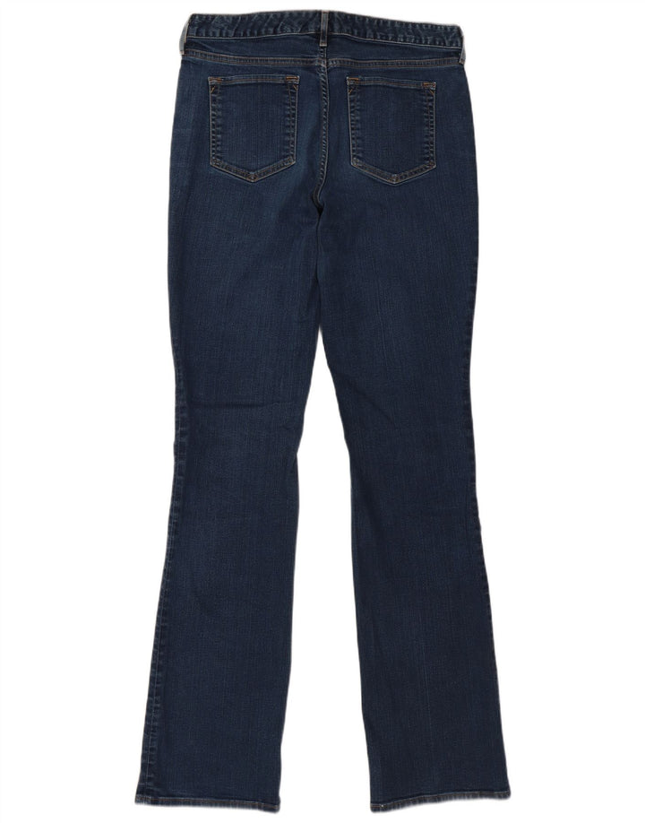 EDDIE BAUER Dame Curvy Bootcut Jeans US 10 Large W32 L35 Blue Bomuld