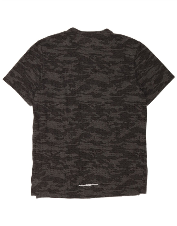 Nike Herre Dri Fit T-shirt Top Medium Grey Camouflage Polyester