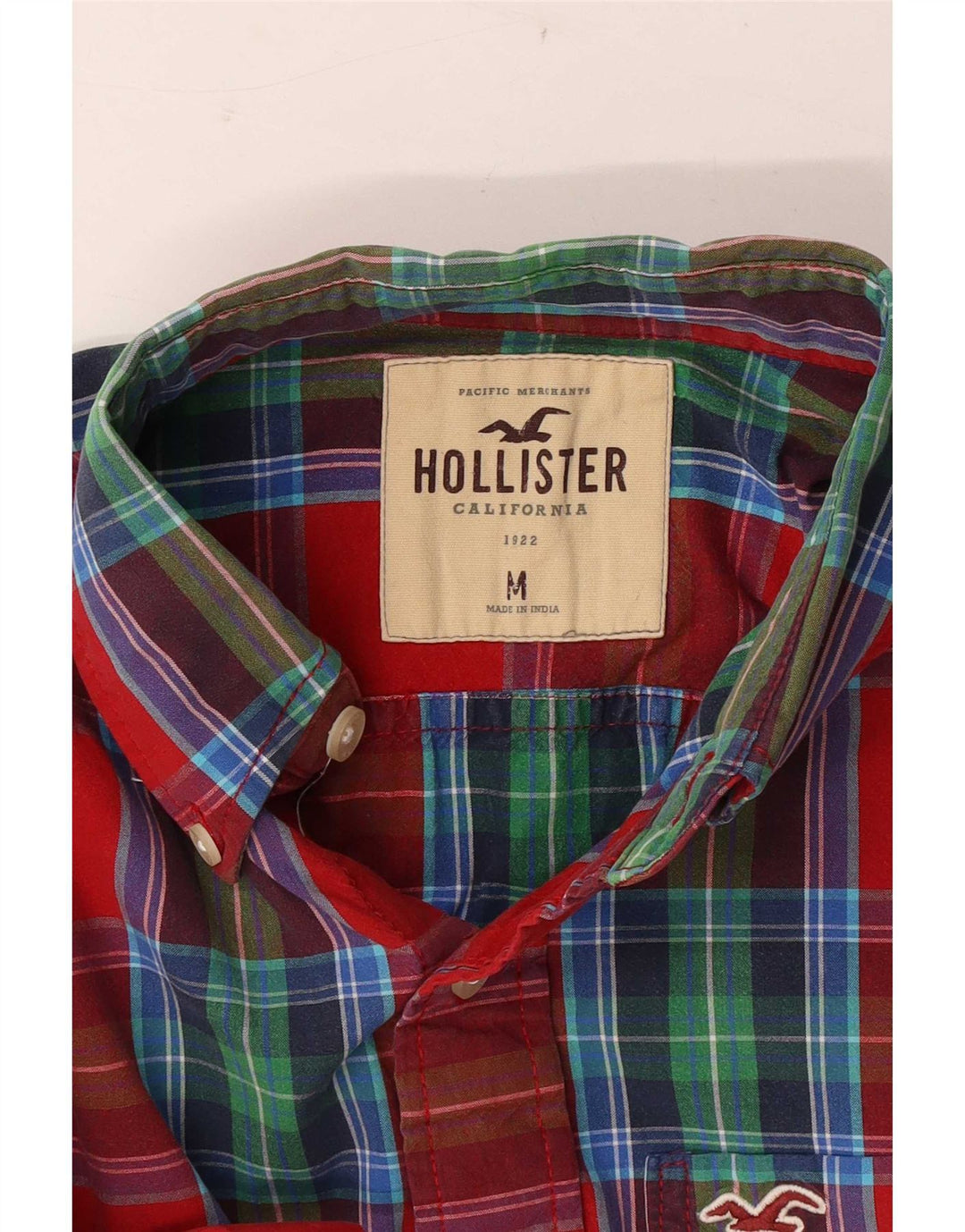 Hollister herreskjorte medium rød ternet