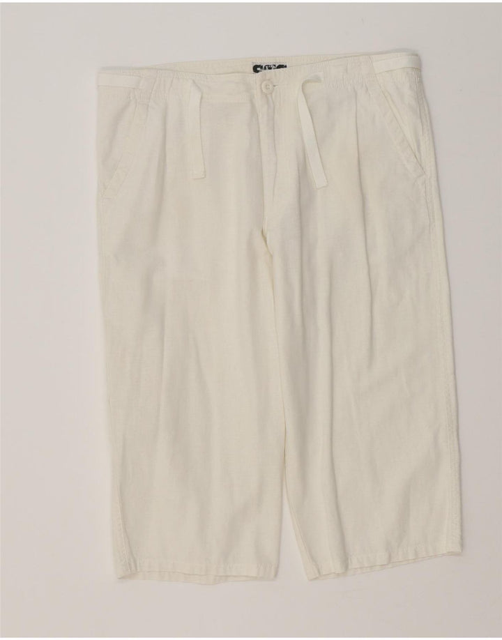 STS Bermuda Shorts til kvinder IT 46 Large W32 Hvid hør