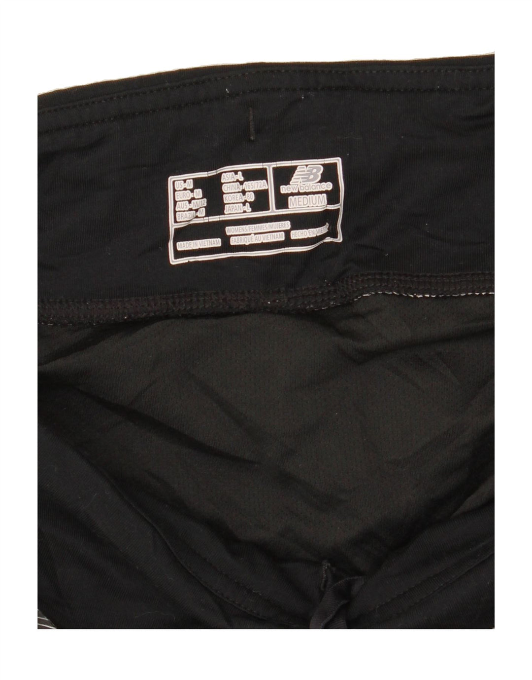 NEW BALANCE Womens Sport Shorts UK 14 Medium Black Flecked Vintage New Balance and Second-Hand New Balance from Messina Hembry 