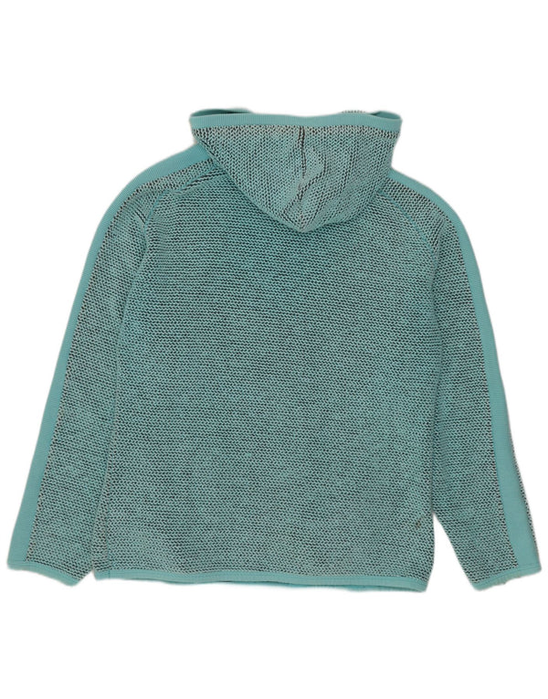Weird Fish Dame Zip Neck Hoodie Jumper UK 14 Medium Turkis Flecked