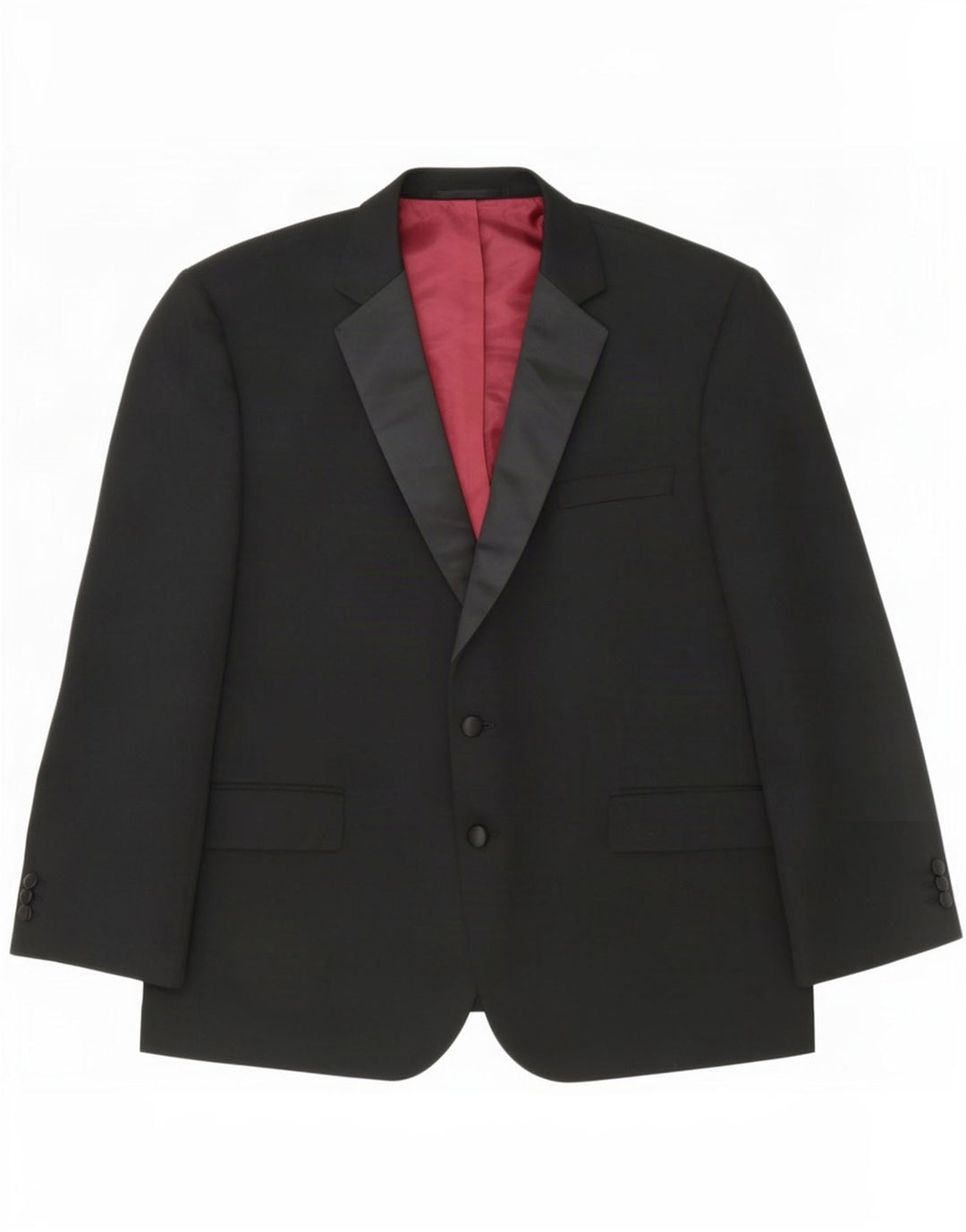 Marks & Spencer Herre 2 Button Blazer Jacket UK 48 2XL Sort Polyester