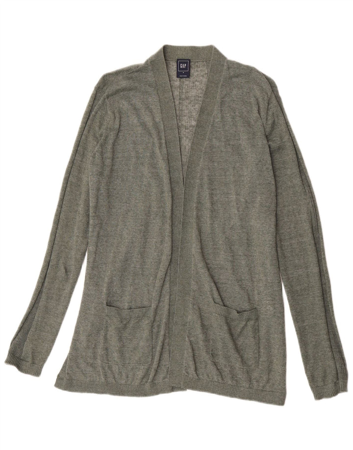Gap Womens Open Cardigan Sweater UK 14 Medium Khaki Linen