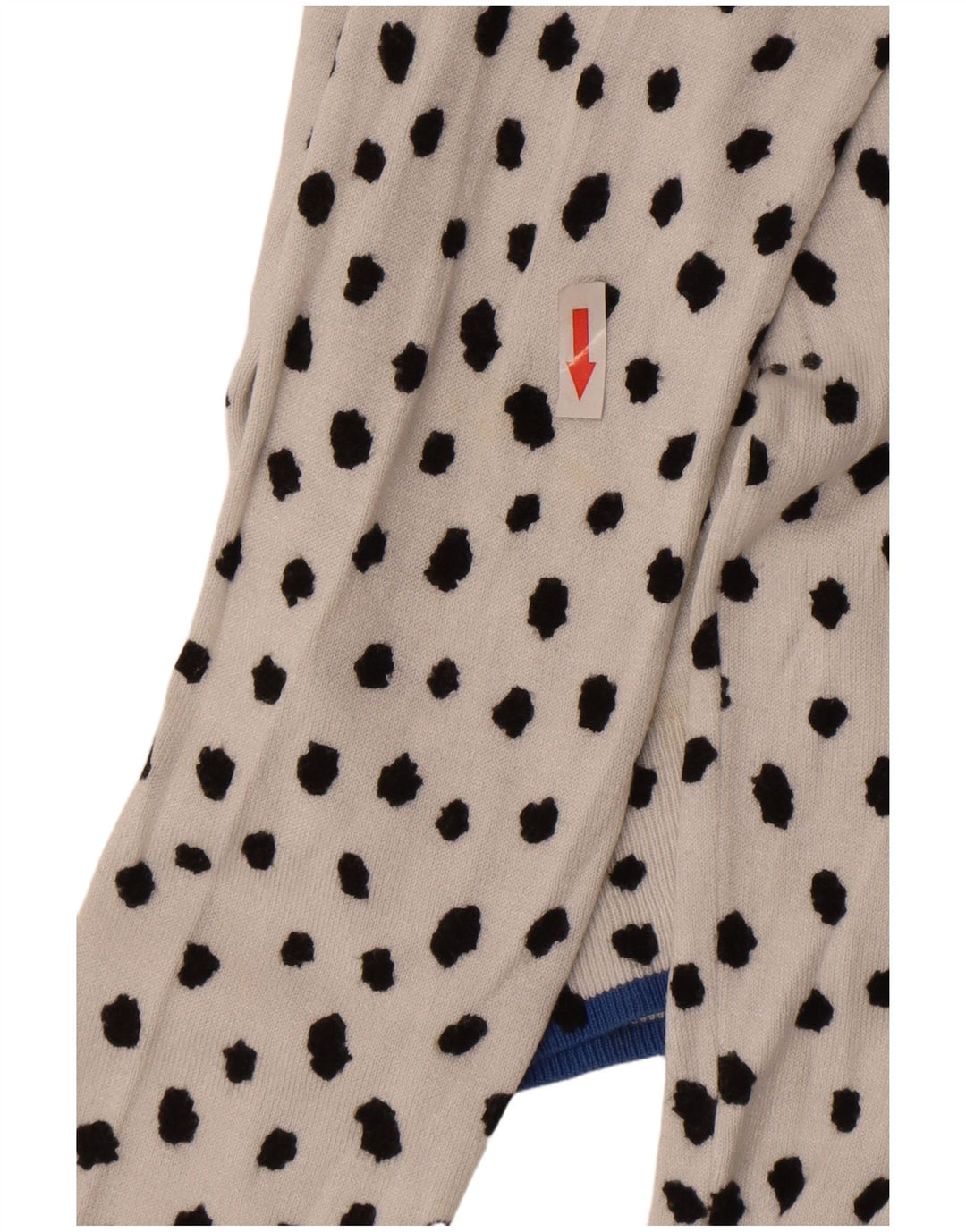 Marks & Spencer Dame Cardigan Sweater UK 10 Small White Spotted Viscose
