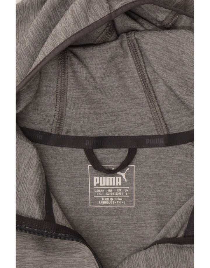 PUMA Mens Hooded Pullover Tracksuit Top Large Grey Vintage Puma and Second-Hand Puma from Messina Hembry 