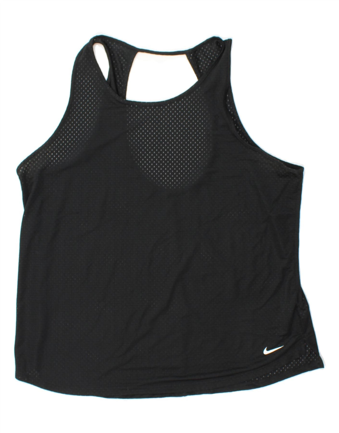 NIKE Womens Dri Fit Vest Top UK 16 Large Black Polyester Vintage Nike and Second-Hand Nike from Messina Hembry 