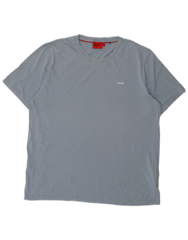 Hugo Boss Herre T-Shirt Top XL Blå Bomuld