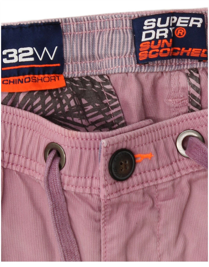 Superdry Chino Shorts til mænd W32 Medium Pink Bomuld
