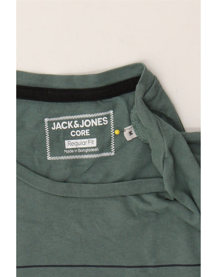 JACK & JONES Mens Regular Fit Graphic T-Shirt Top Medium Green Cotton Vintage Jack & Jones and Second-Hand Jack & Jones from Messina Hembry 